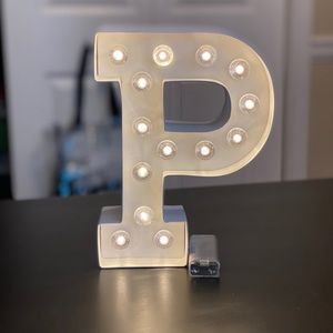 “P” Light Up 8” Marquee Letter